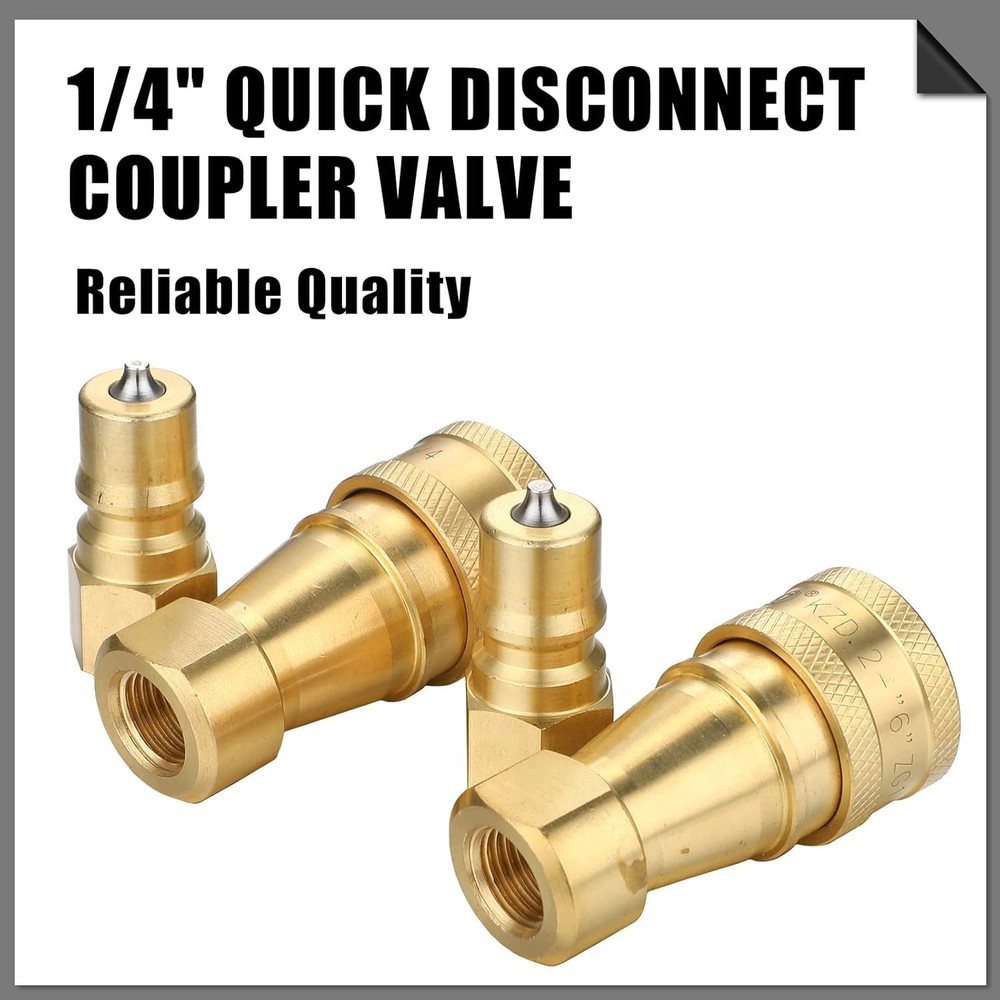Industrial Grade Quick Disconnect Valve - 4 Count