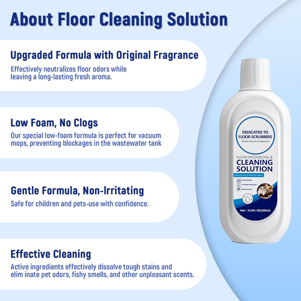 5 Bottle Multi-Surface Floor Cleaning Solution Compatible with Tineco iFLOOR 2/3