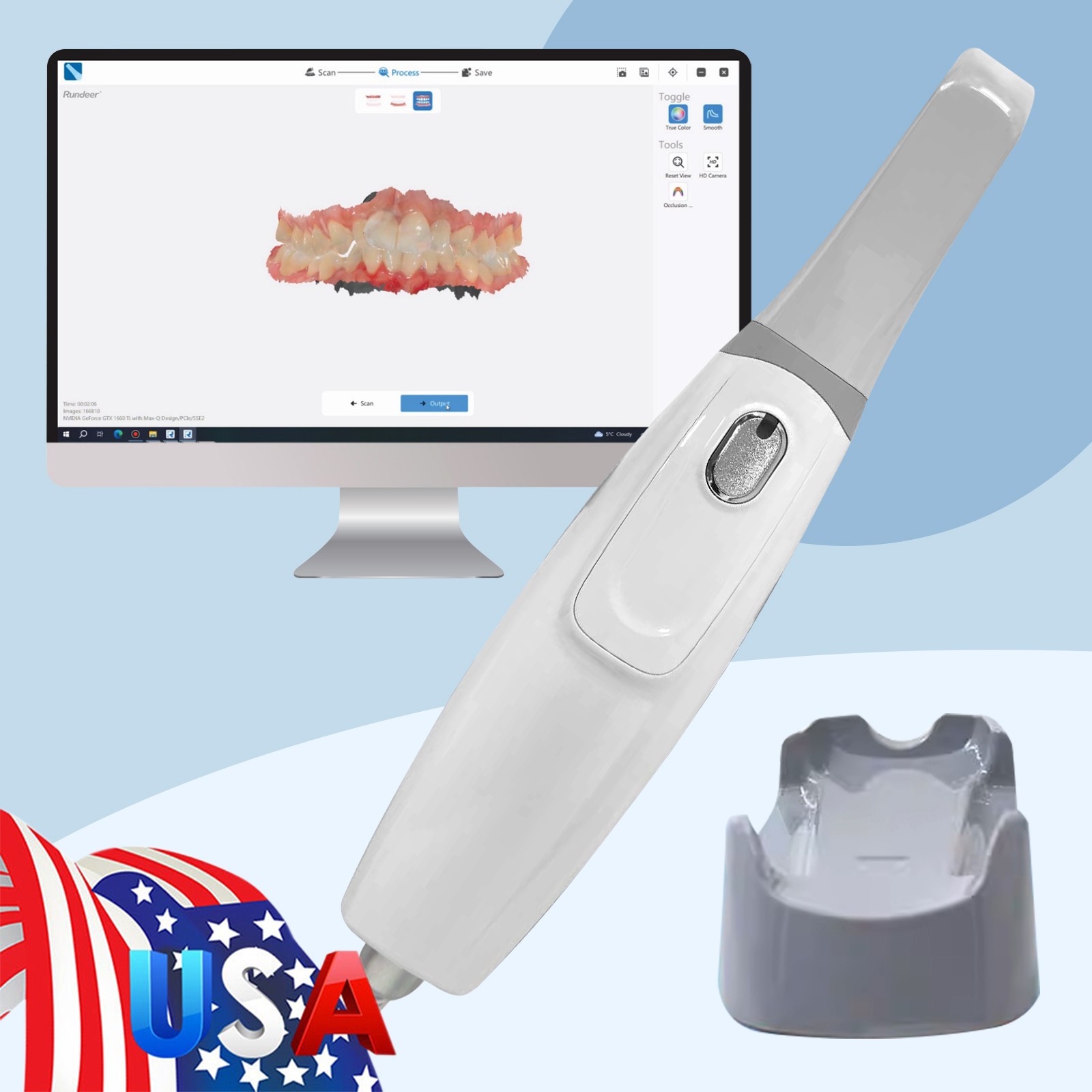 Dental Intraoral Scanner for CAD/CAM Restorative Dentistry