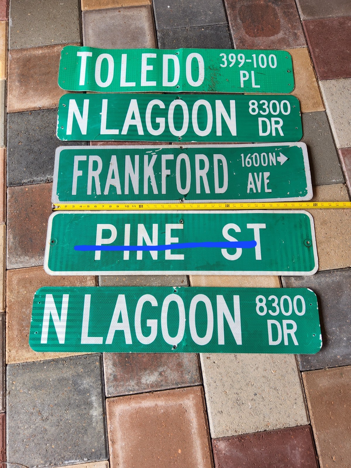 Street name signs pICK ONE. Approximately 36 inch in length