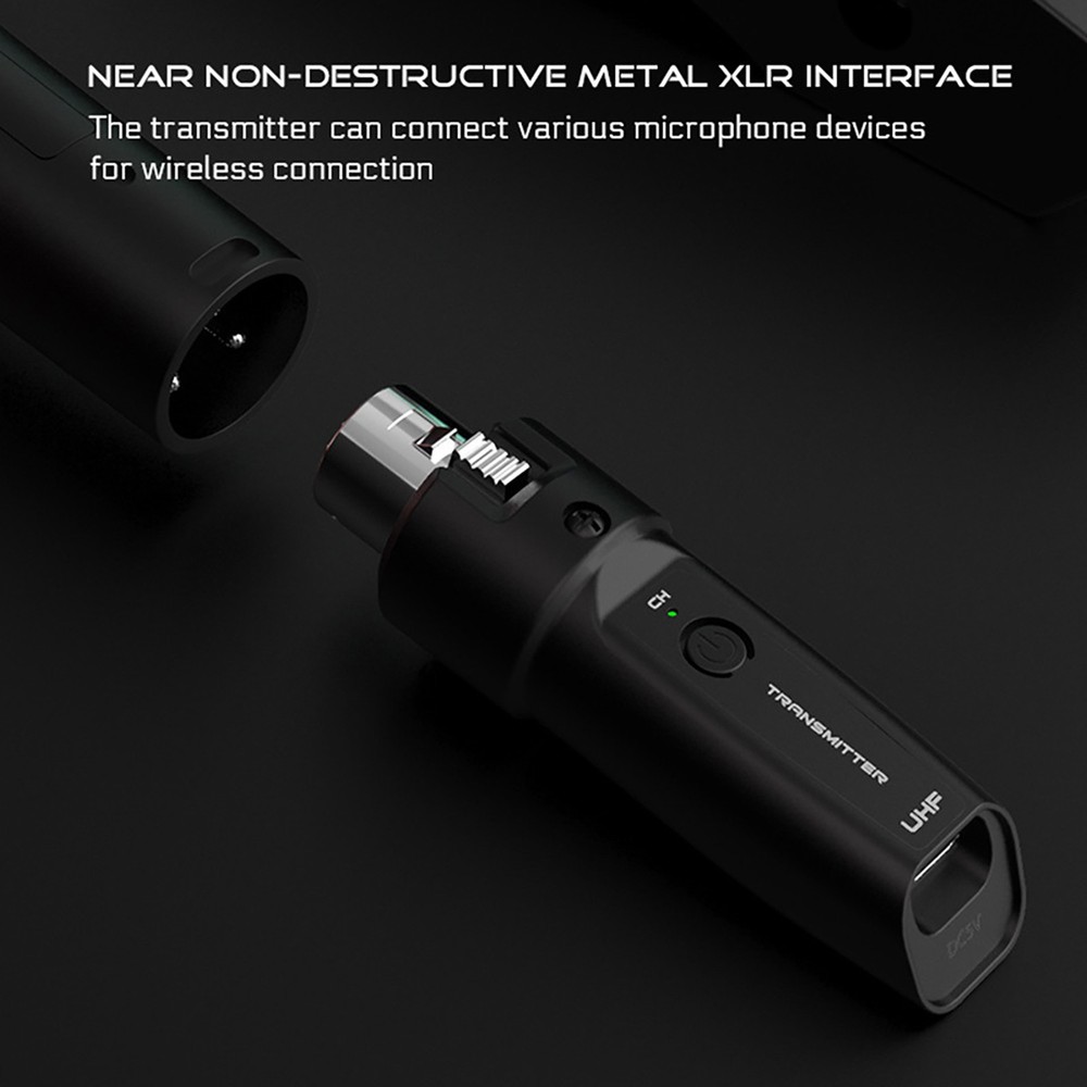 Wireless Audio Transmitter&Receiver XLR Adapter 30-50m Stable Transmission