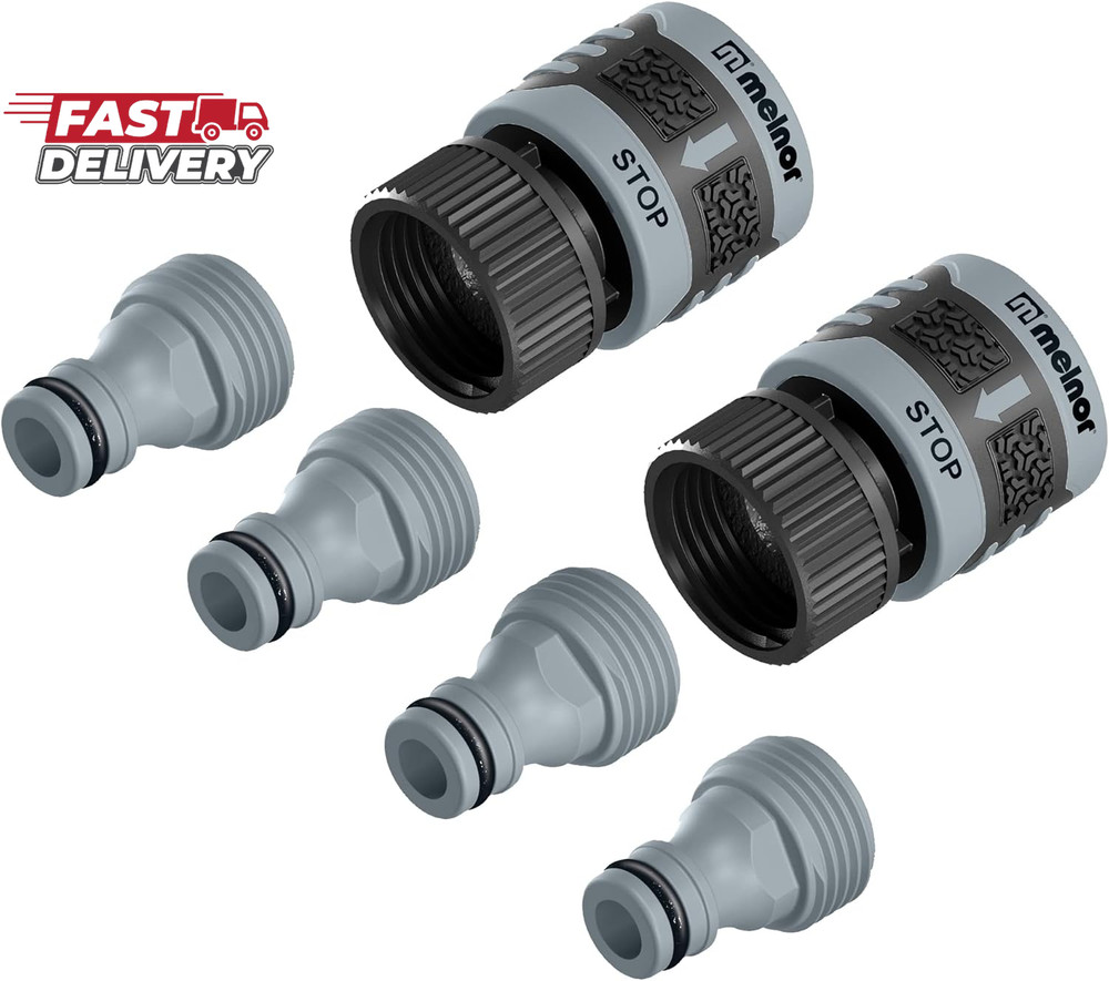 Melnor 65175AMZ 6 Piece Quick Connect Starter Set Connector Bundle, Product Adap