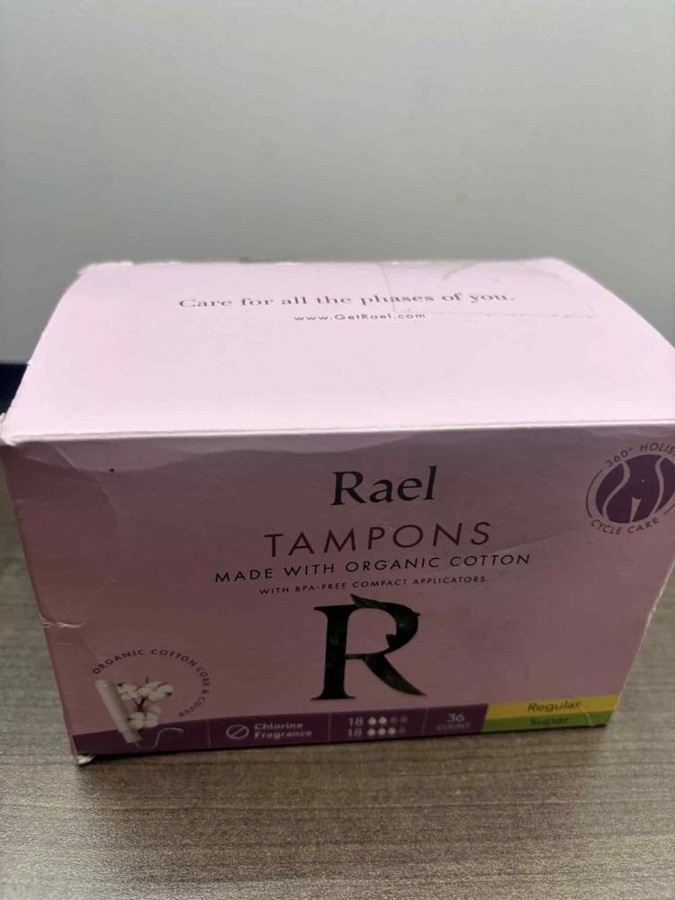 Tampons with Compact Applicator, Organic Cotton, Regular Absorbency, 36 Count