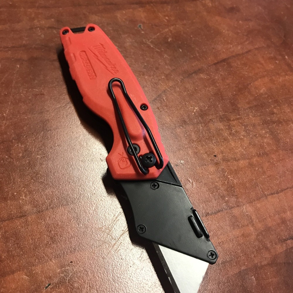 1x Milwaukee 48-22-1500 Fastback Compact Folding Utility Knife Open Pack