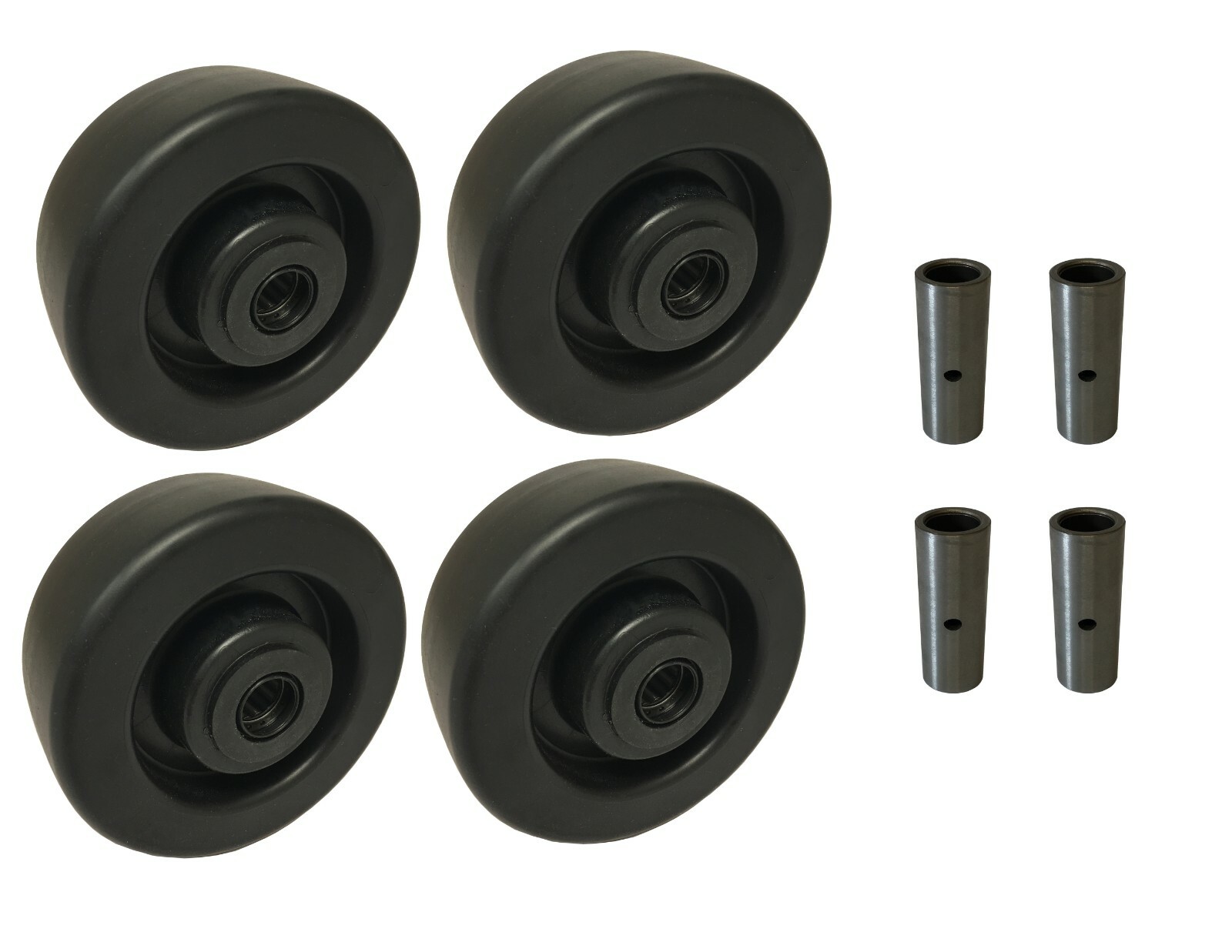 4 Heavy Duty Caster Wheels Set 4" 5" 6" 8" Heavy Duty Plastic Wheel Set