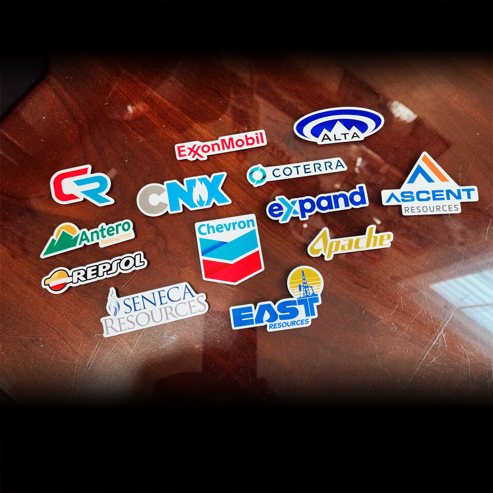 gasser oilfield fracking hardhat 13 decal sticker pack  natural gas oil frack