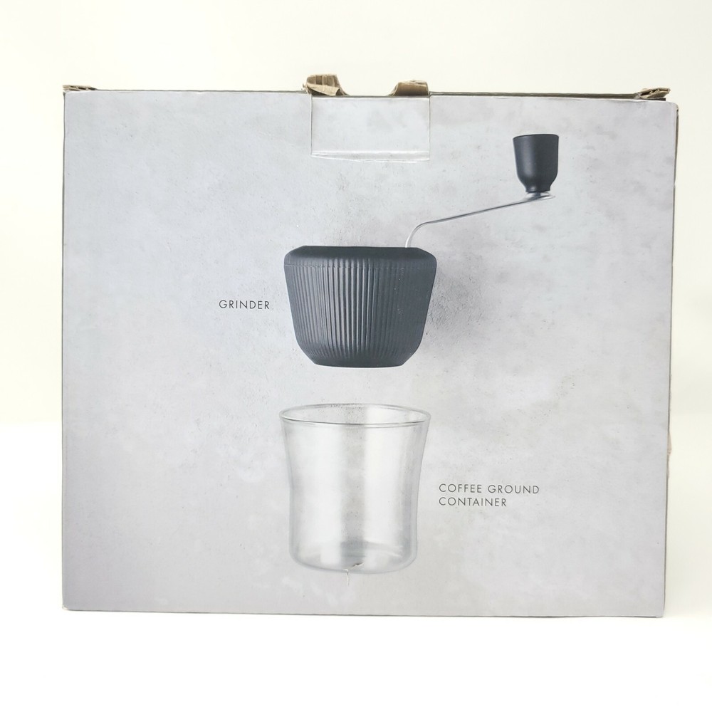 Hotel Collection Manual Coffee Grinder Adjustable Grind with Glass Container
