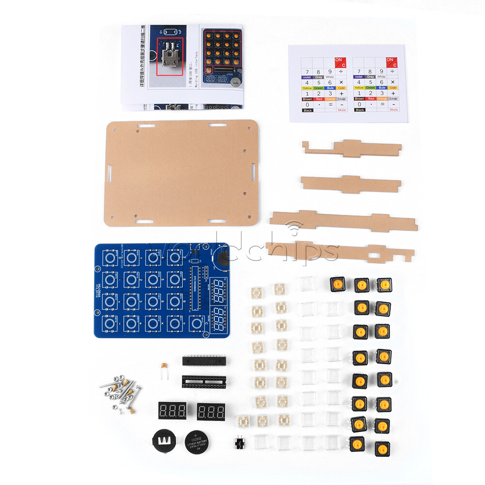 DIY Calculator Electronic Production Kit 51 Microcontroller Welding Exercise New