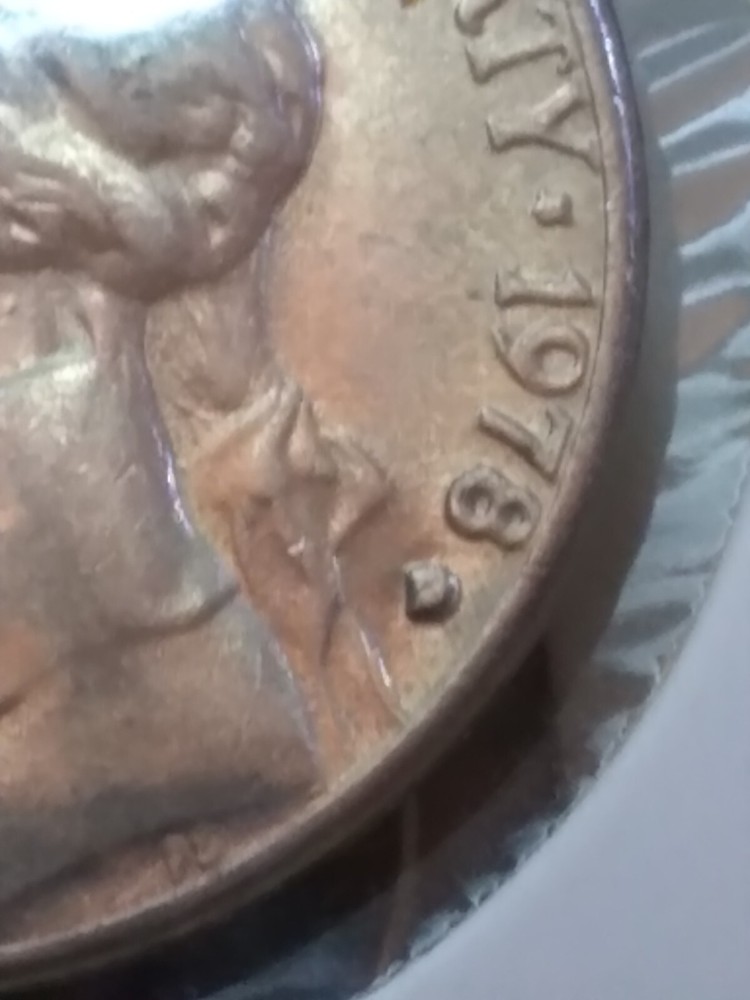 1978 D Jefferson Nickel Filled "D" Mintmark Error Circulated Coin 
