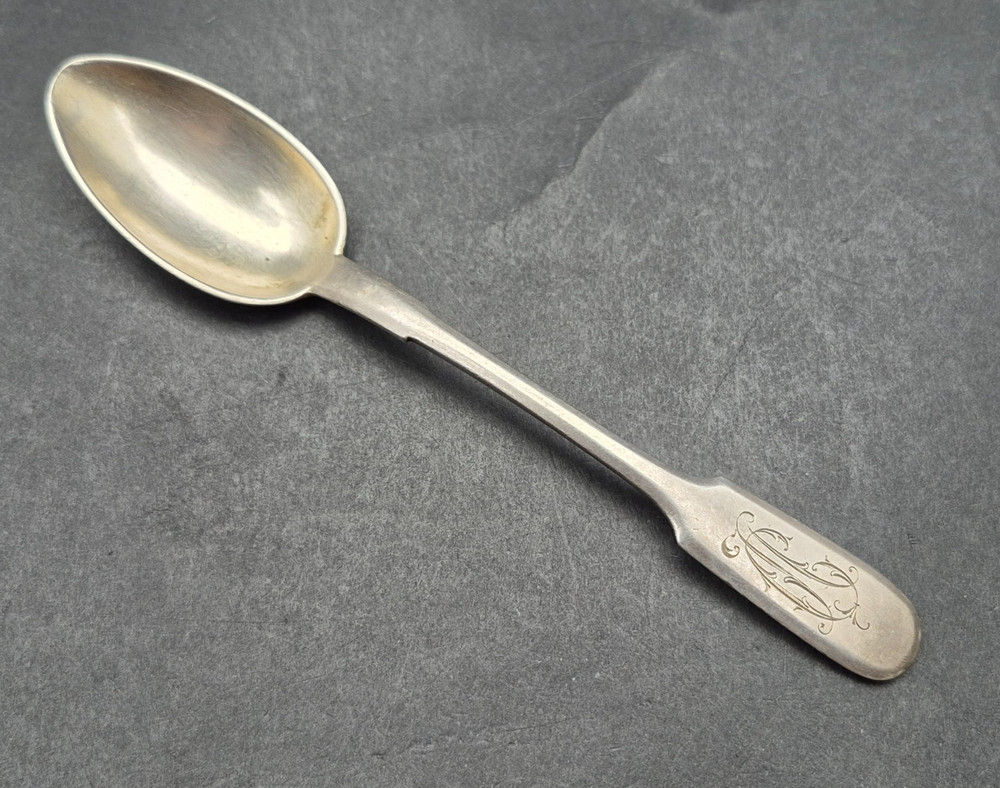 Teaspoon imperial old Russian spoon with monograms Silver 84 - 25g
