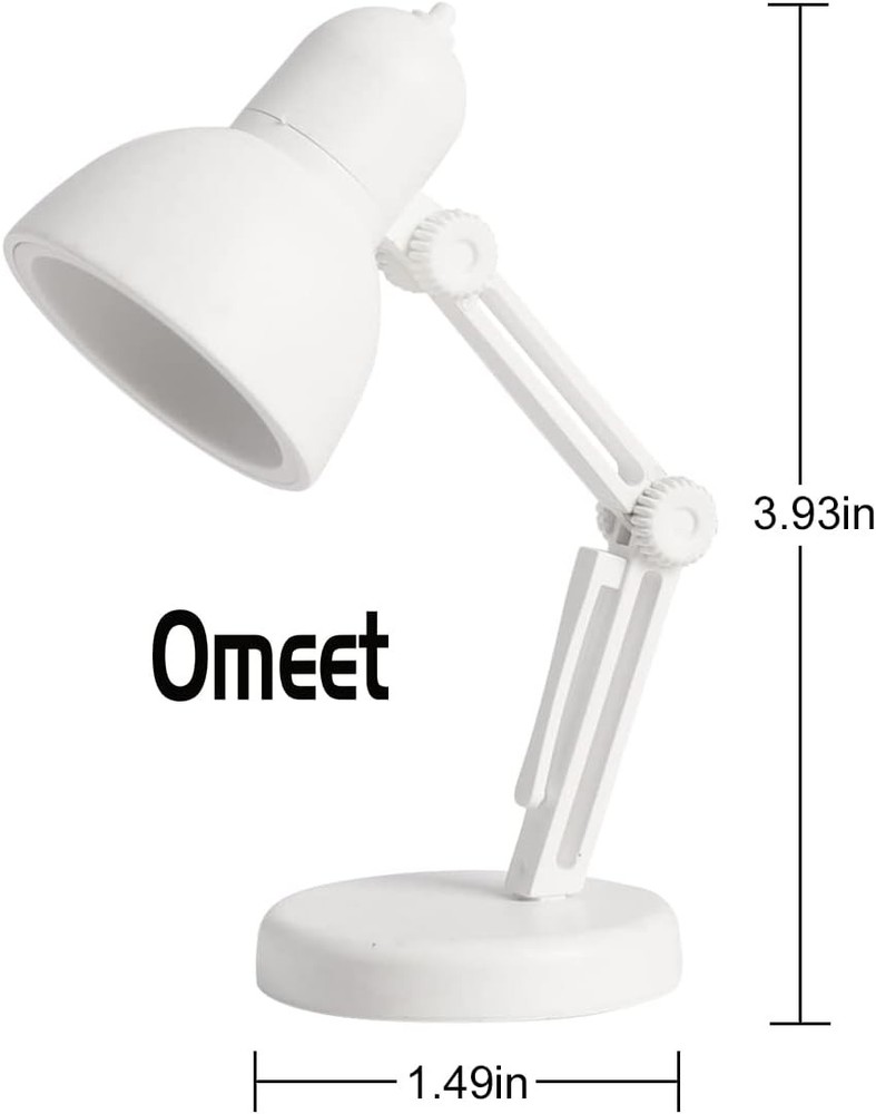 2 Pack LED Foldable Table Lamp Portable Night Study Light White