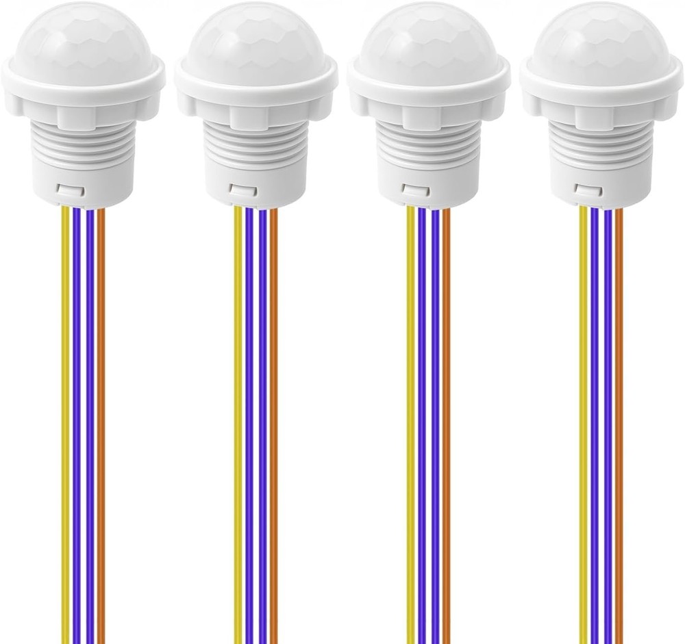 Automatic Motion Sensor Switches - 4pcs, 120° Detection, Tool-Free Installation