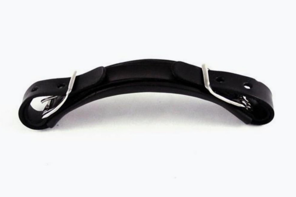 D'ANDREA BLACK LEATHER REPLACEMENT CASE HANDLE FOR INSTRUMENT CASES 6SH