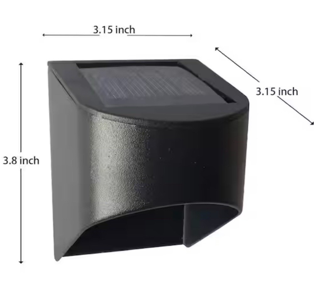 Deck Impressions Solar Black Integrated LED Downcast Deck Rail Light (2-Pack)