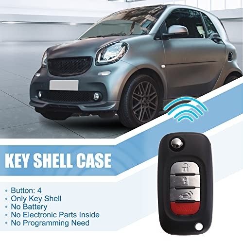 CWTWB1G767 Car Key Fob Shell 4 Button Remote Control Key Case Shell Keyless