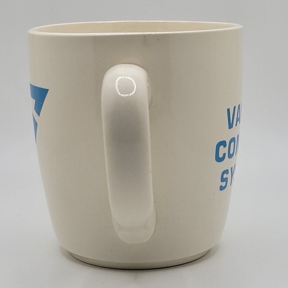Vintage 80s Vantage Computer Systems Advertising Mug USA Retro Tech Officecore