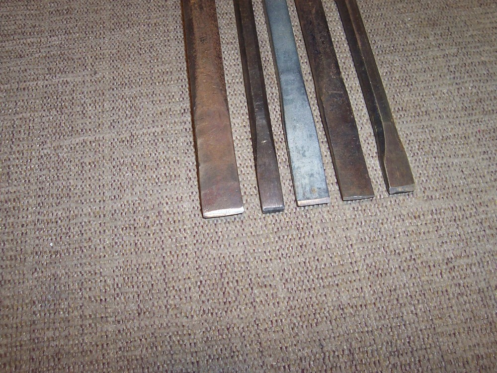 5 Cold Chisels 1/2, 5/8, 3/4, 7/8 Farm Workshop Garage Tools