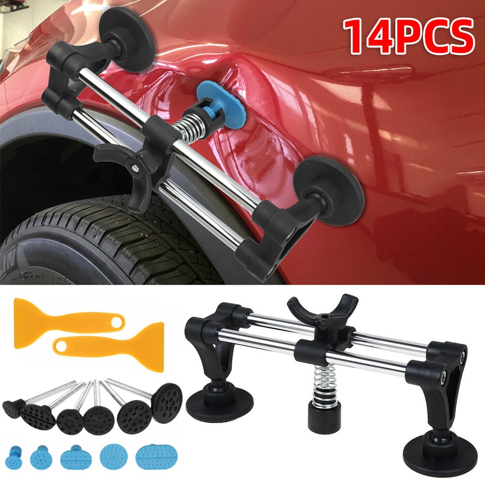 14x Auto Body Repair Tool Dent Puller Double Pole Bridge Dent Puller Hail Damage