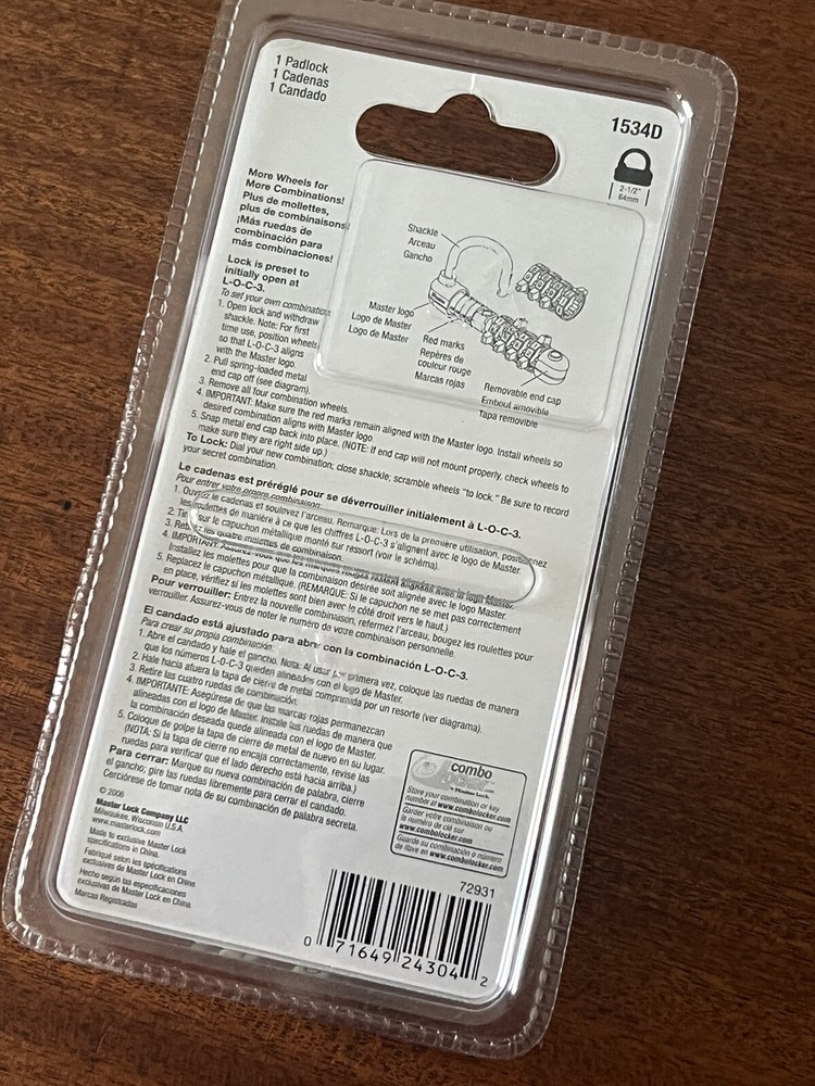 Master Lock Password Plus Letters And Numbers 1534D- RED