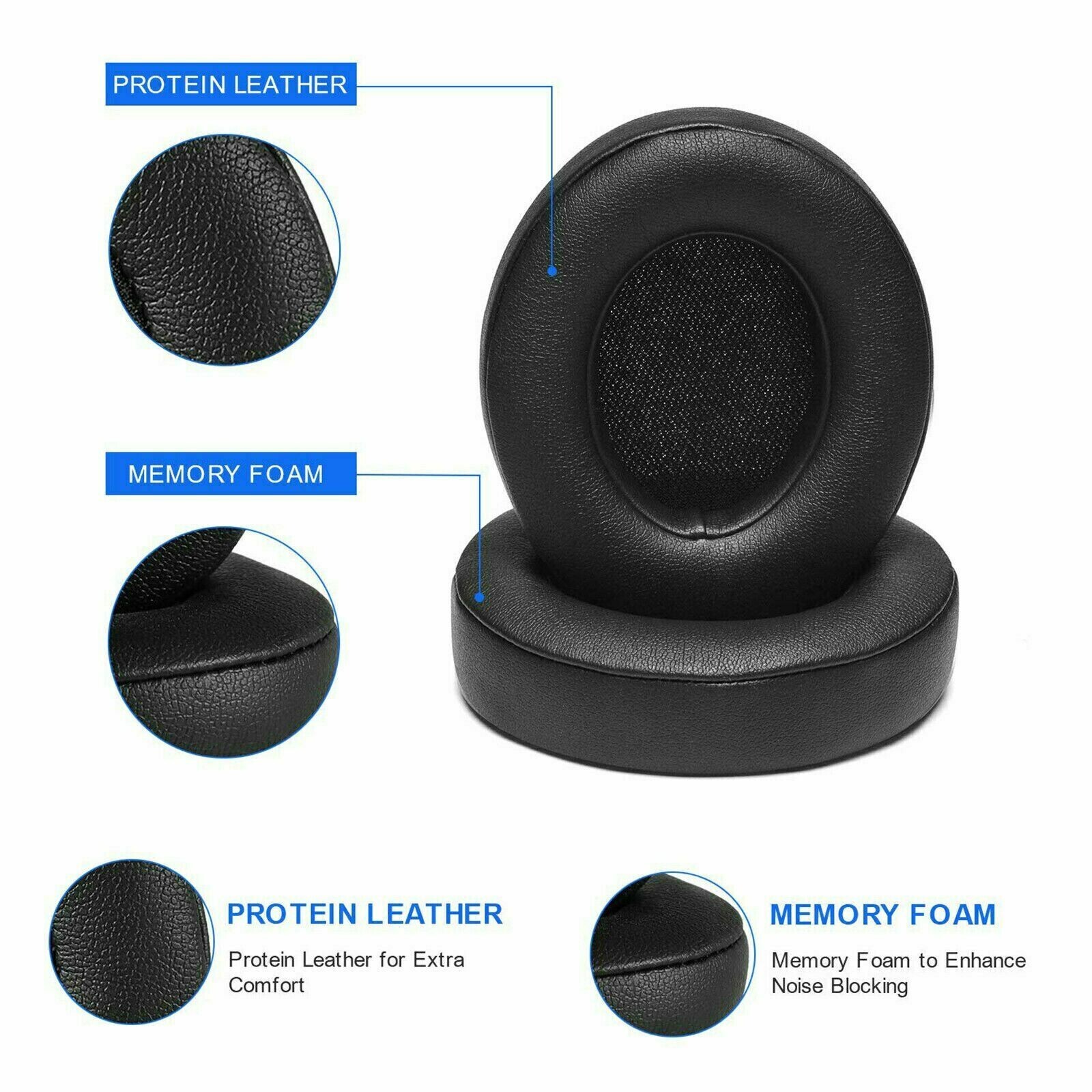 Professional Memory Foam Ear Pads Cushion For Beats Solo Pro Wireless Headphones