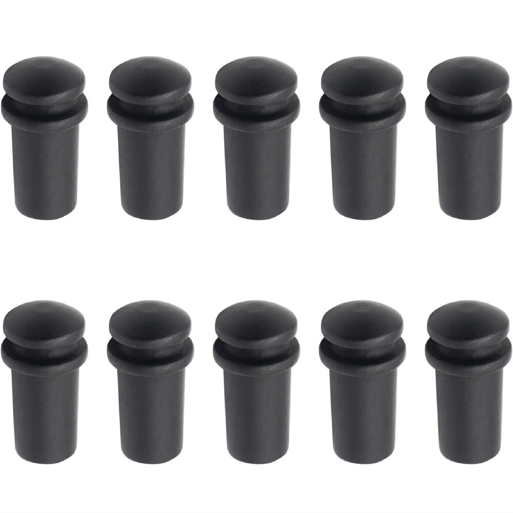 10x Guitar End Pin Ebony Strap Button Peg Bridge Luthier nut saddle string Black