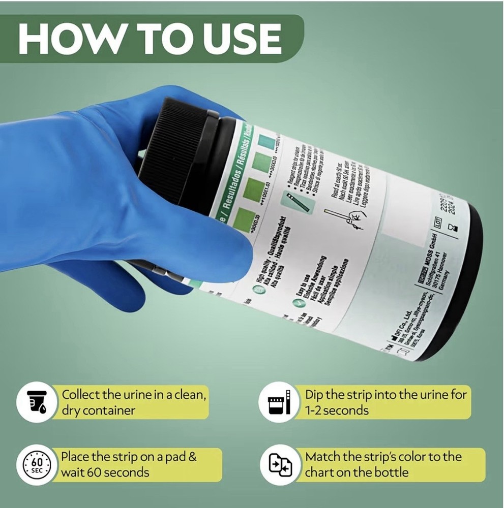 Urine Test Strips (One Step – 100 strips)
