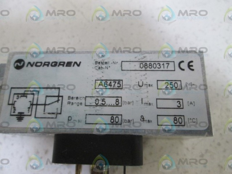 NORGREN PRESSURE SWITCH 0880317 UNMP