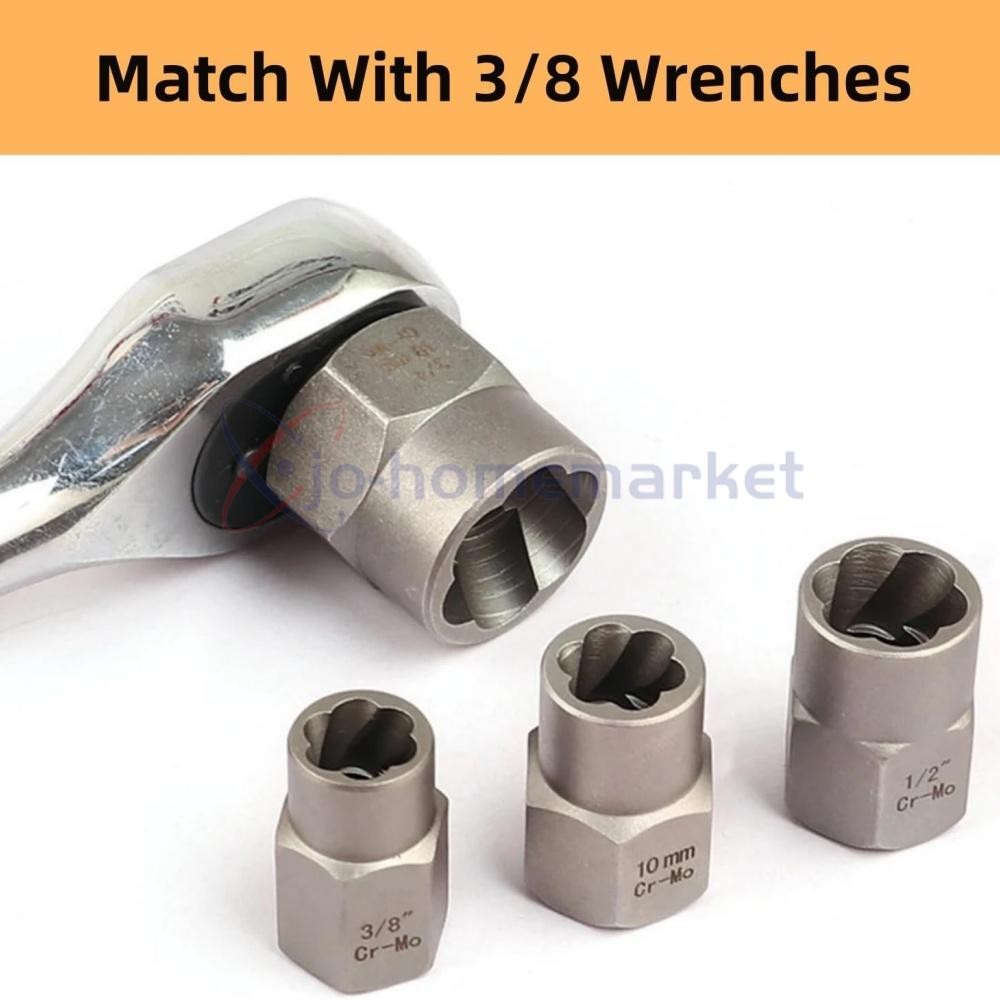 14 Pcs Nut & Bolt Extractor Kit, of Bolt Removal Tool Set, Extractor Socket Tool