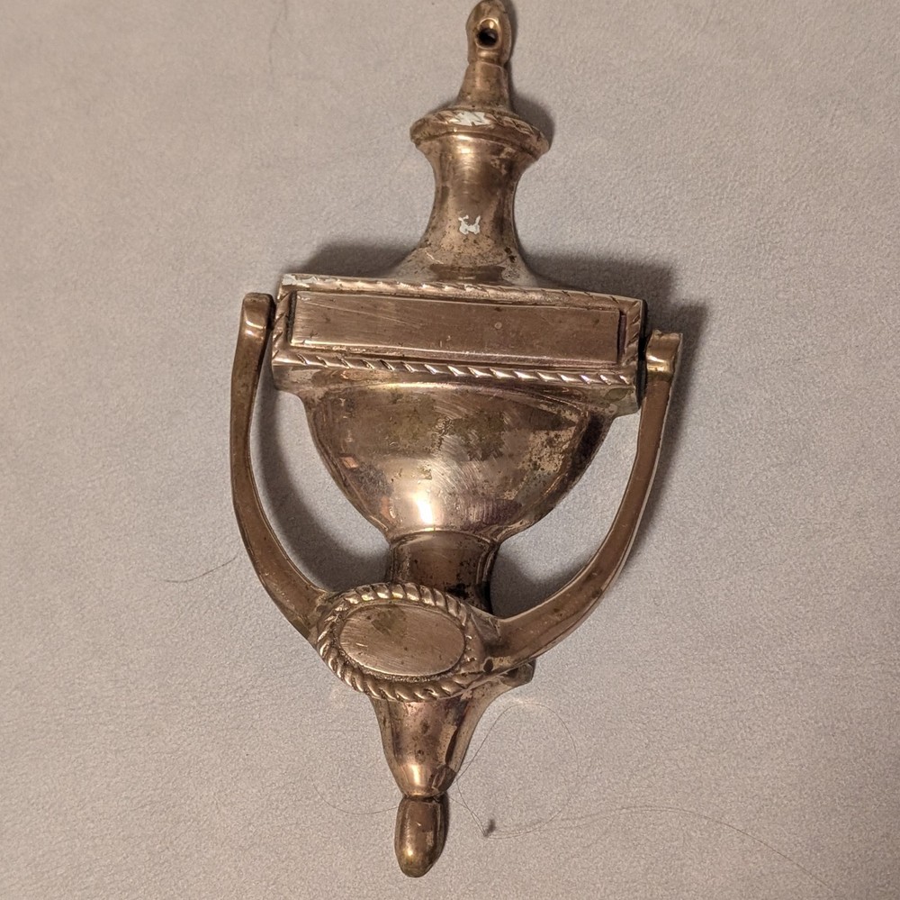 Vintage Door Knocker 7.25” x 4" Solid Brass
