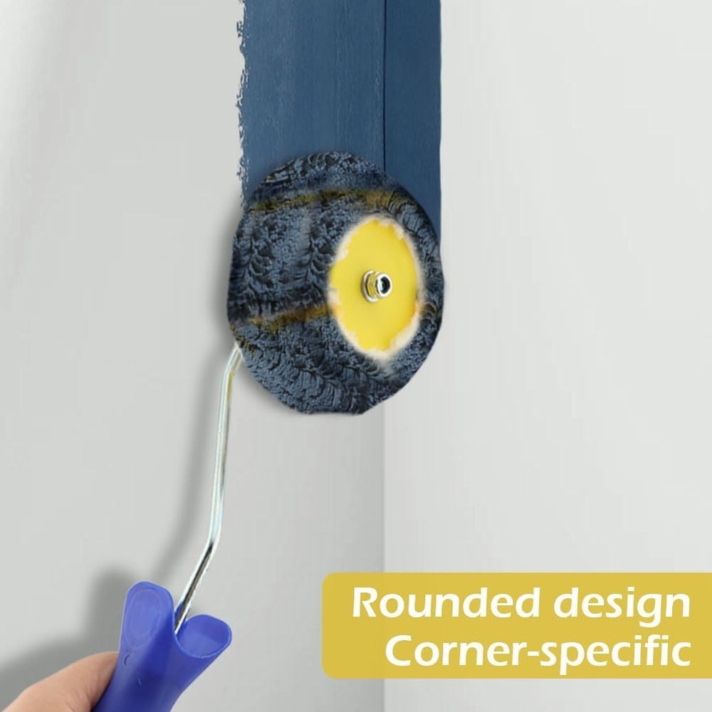 Corner Paint Roller, 5pcs Drywall Edger Painting Rollers Kit, Blue