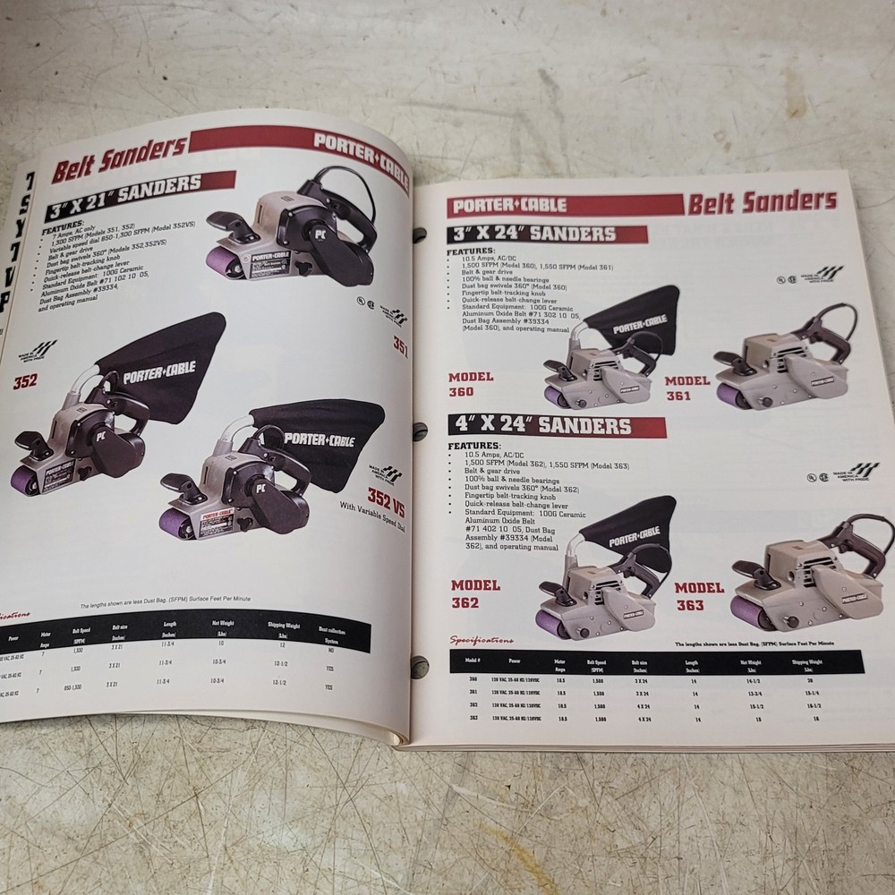 Porter Cable Power Tool Catalog 1995