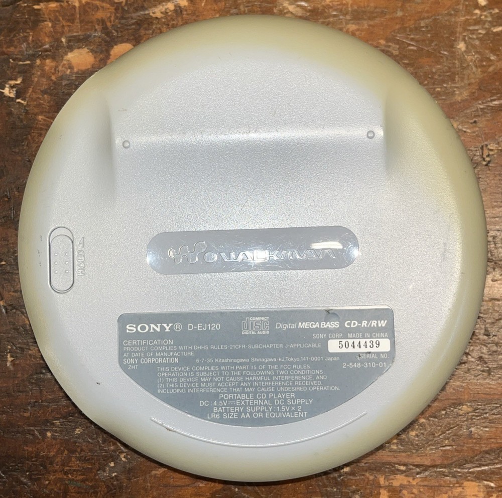 Sony D-EJ120 CD Walkman Portable CD Player - Tested - Working