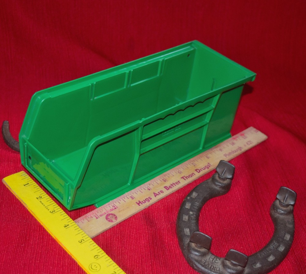 U-Line Green Plastic Stackable Container 11"x4"x4" S-13536 Nut Bolt Hardware Bin