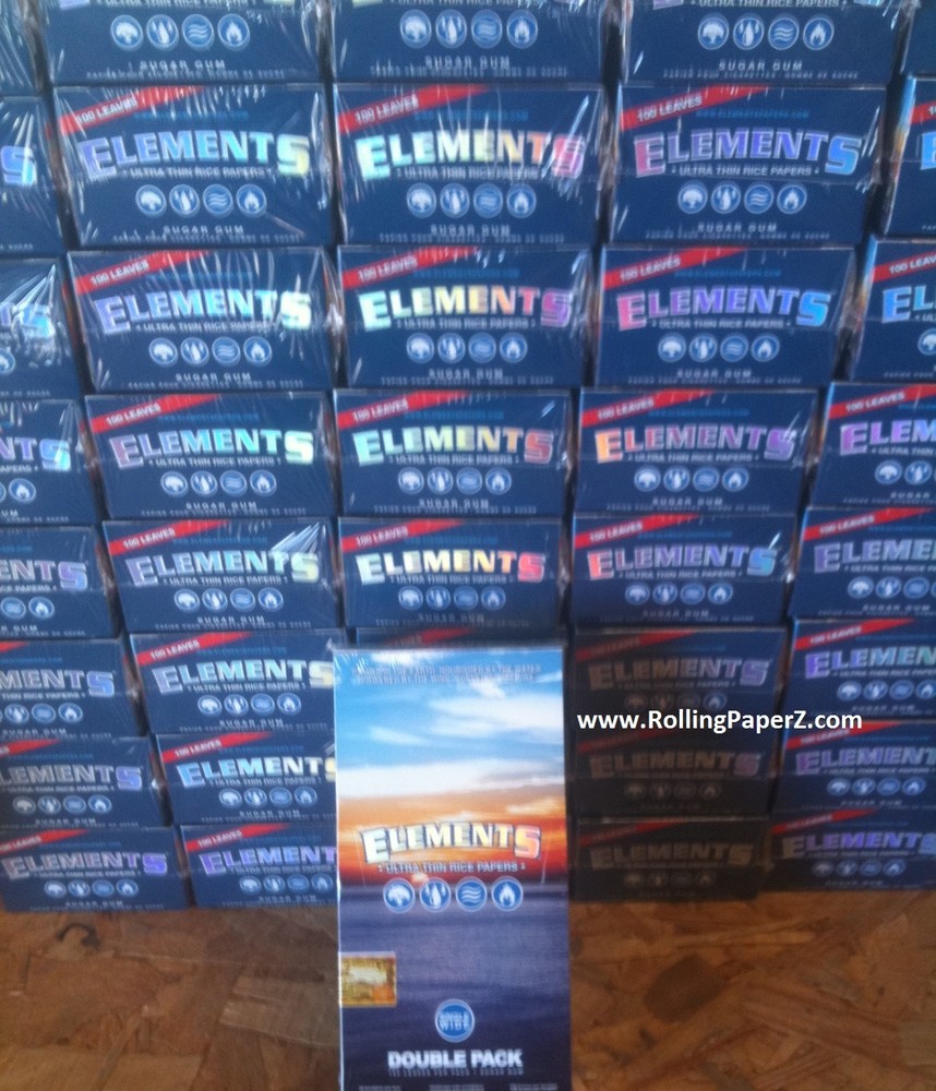 NEW! SEALED BOX! - SINGLE WIDE ELEMENTS Ultra Thin Rice Cigarette Rolling Papers