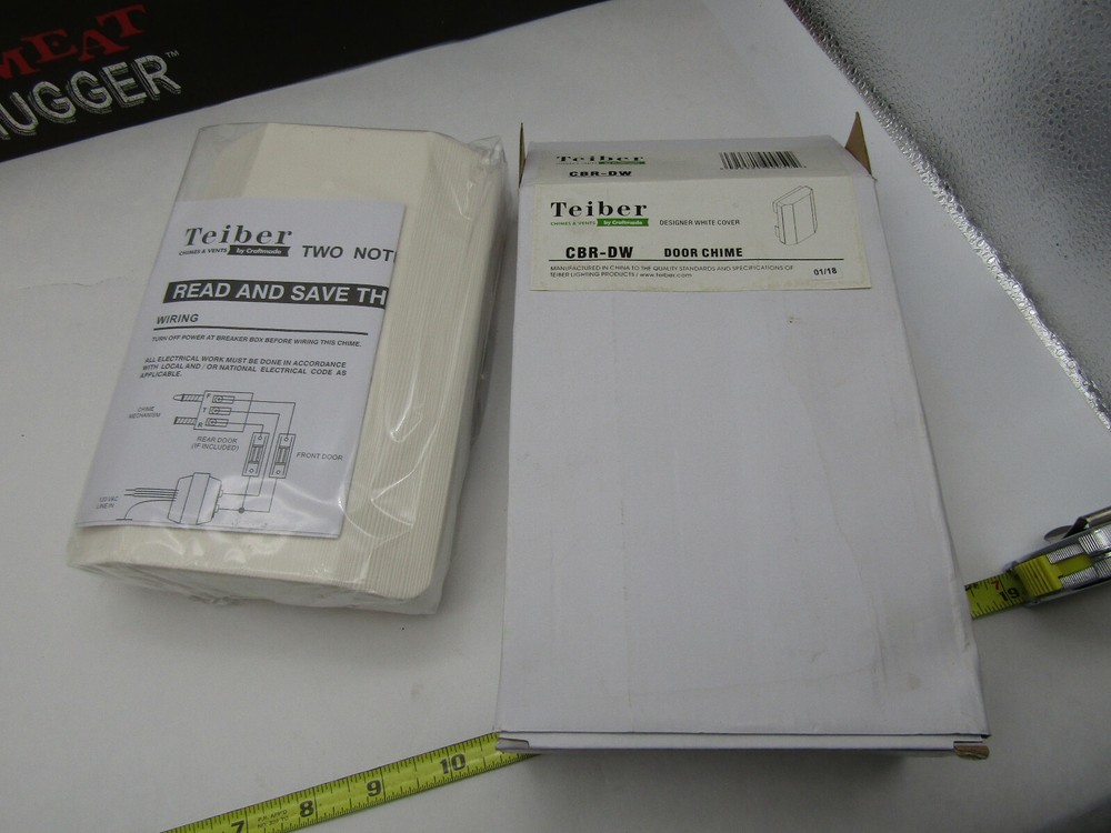 TEIBER DOOR CHIME BY CRAFTMADE MODEL CBR-DW NEW IN BOX WIRED Bin E