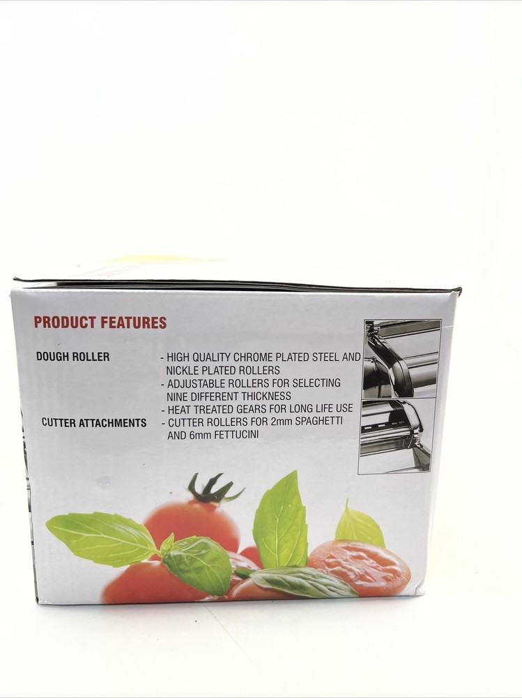 Pasta Machine 150 Roller with Pasta Cutter Manual Nuvantee NEW