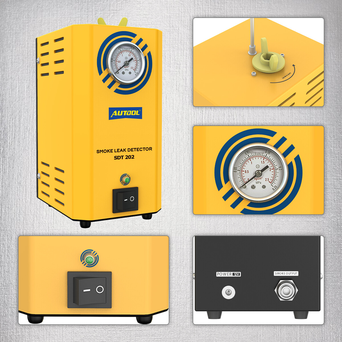 AUTOOL SDT202 EVAP Smoke Machine Automotive Fuel Pipe Smoke Leak Detector Tester