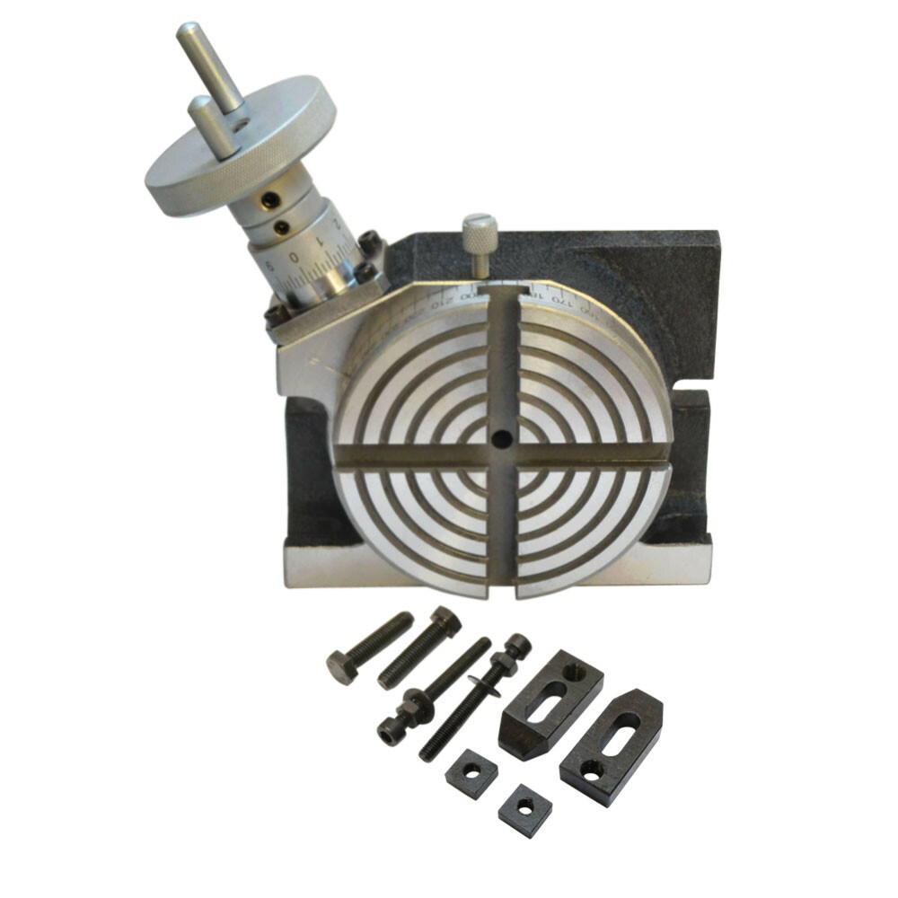 Heavy Duty 4'' H/V Rotary Table Horizontal & Vertical 100mm For Milling Machine