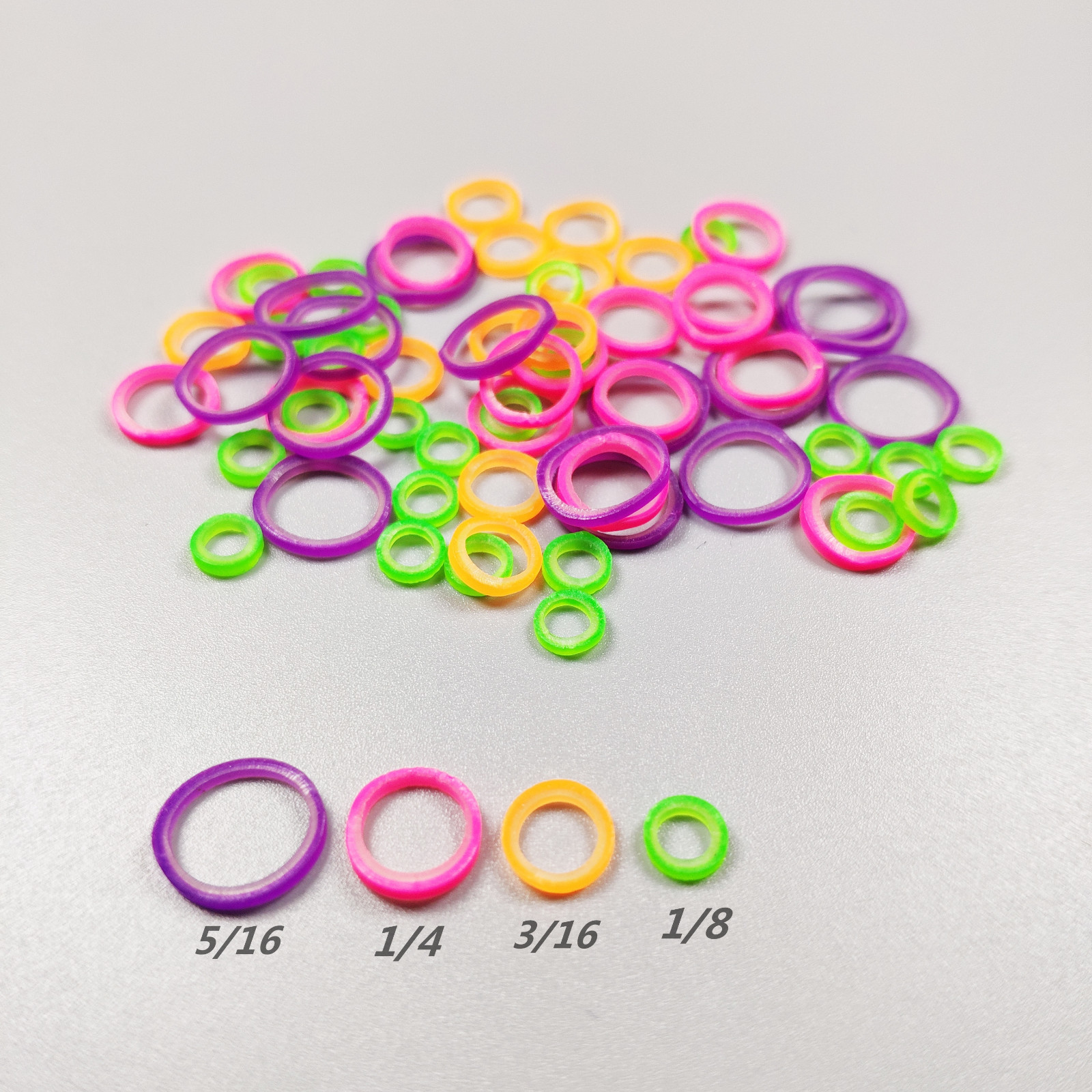 Dental Orthodontic Elastic Rubber Band Ties Colorful 2.5/3.5/4.5/6.5OZ 100/5000X