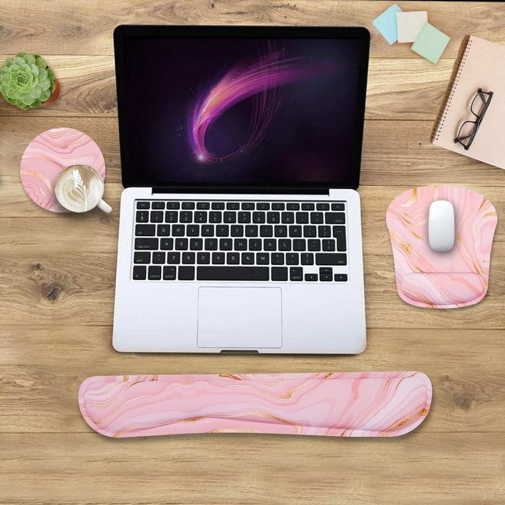 Memory Foam Ergonomic Keyboard Wrist Rest Pad and Mouse Wrist Rest Support Mo...