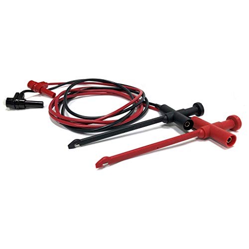Multimeter Test Lead - Insulation-Piercing Macro-Hook Adapter to Standard