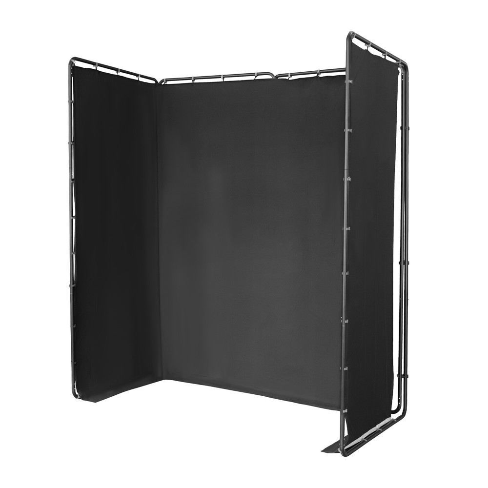 Photography Backdrop Stand Background Decor With Black Cloth Foldable Structure