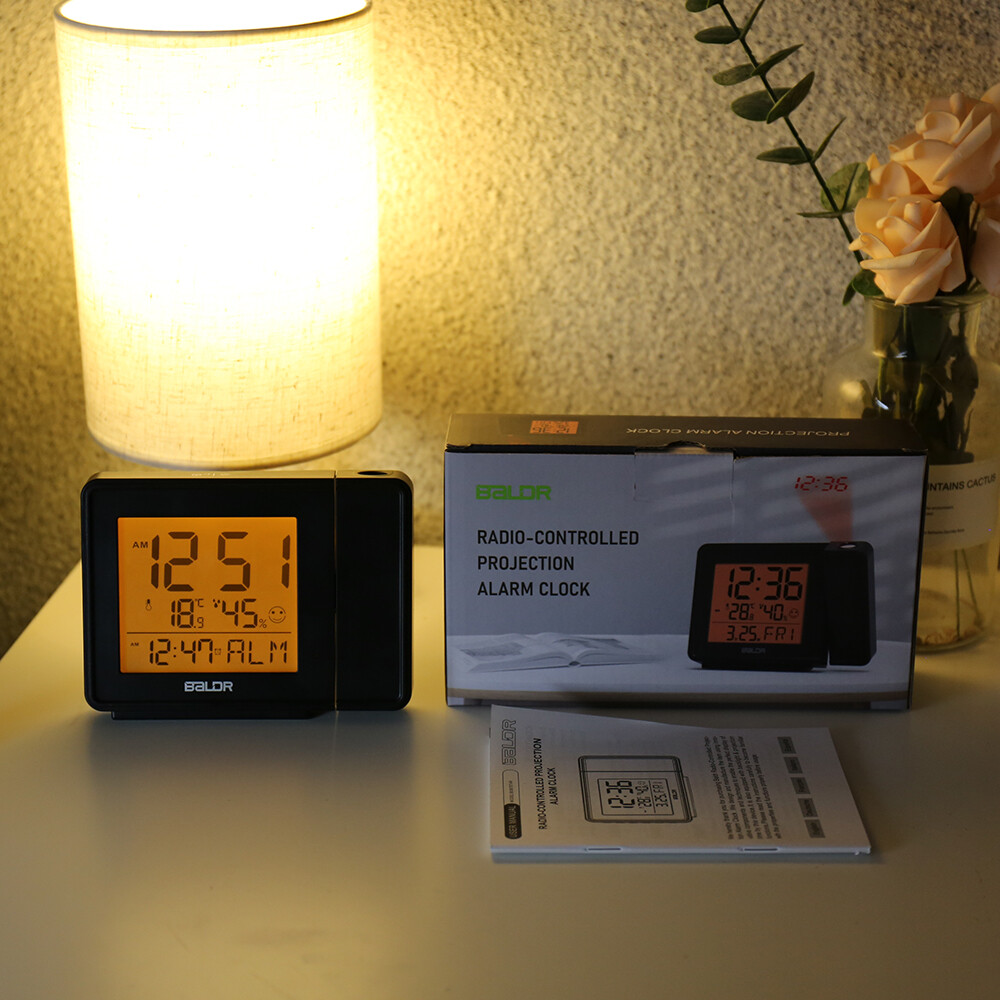 Baldr New Projection Atomic Alarm Clock LCD Projector Display Wall Ceiling Time