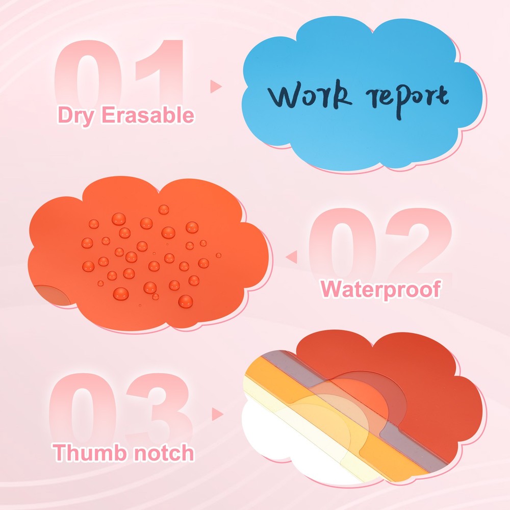 40 Pack A4 Plastic Folders Clear Folders l Type Pockets Documents Green