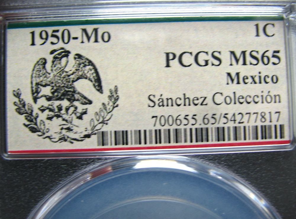 1950-Mo 1 Cent Mexico Sanchez Collection MS-65 PCGS #731C