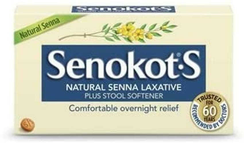 Senokot-S Natural Source Senna Laxative Vegetable 120 Tablets CANADA NEW