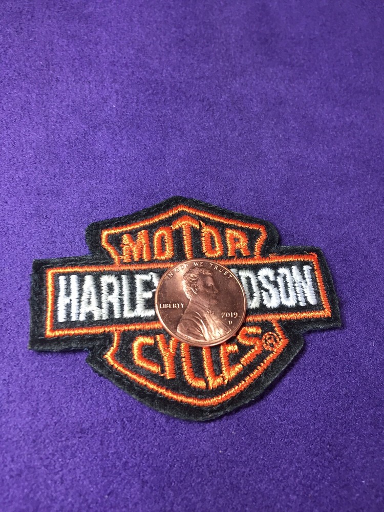 Harley Davidson Embroidered Small Badge Logo Cut Out