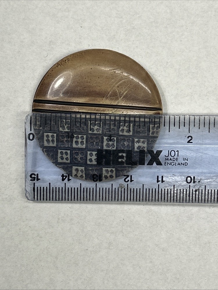 Vintage Celluloid Button Dice And Lines Design