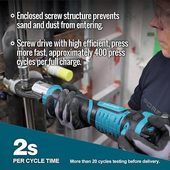 ‎ZUPPER Mini Pro Press Tool kit with 3 Copper Pro Press Jaws 2pcs Battery