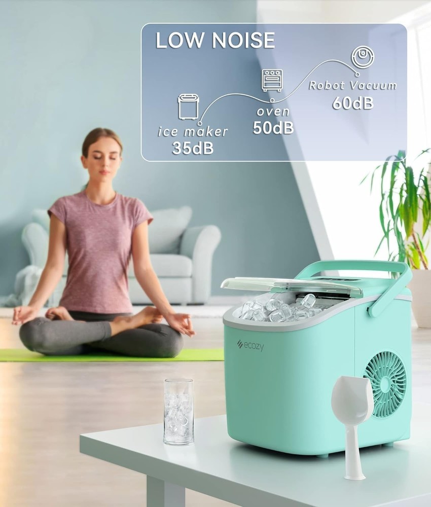 Aqua Portable Ice Maker with Self-Cleaning & Storage Solutions for Everyday Ease